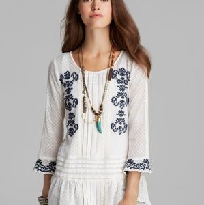 Free People Jocelyn Embroidered Top